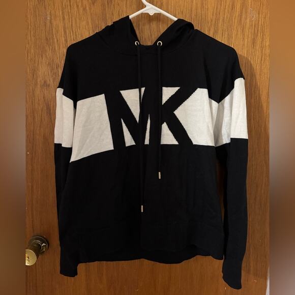 NWT - Michael Kors black and white Hooded Sweatshirt - Picture 1 of 4